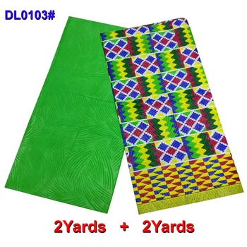 

African Fabric Polyester Ghana Kente Wax Print Fabric 2019 Nigeria Ankara Fabric Tissu Bazin Brocade Lace For Dress 2+2 yards