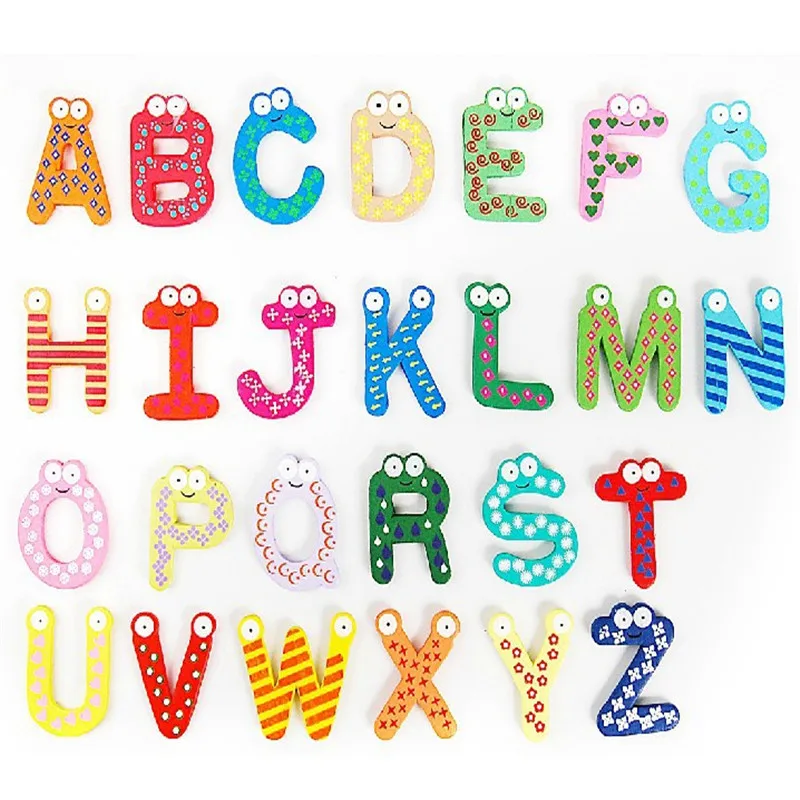26 Pcs Wooden Fridge Magnet Alphabet Cartoon Educational Numbers Development Toy Child Magnetic Sticker Classroom Home Decor
26 Pcs Wooden Fridge Magnet Alphabet Cartoon Educational Numbers Development Toy Child Magnetic Sticker Classroom Home Decor