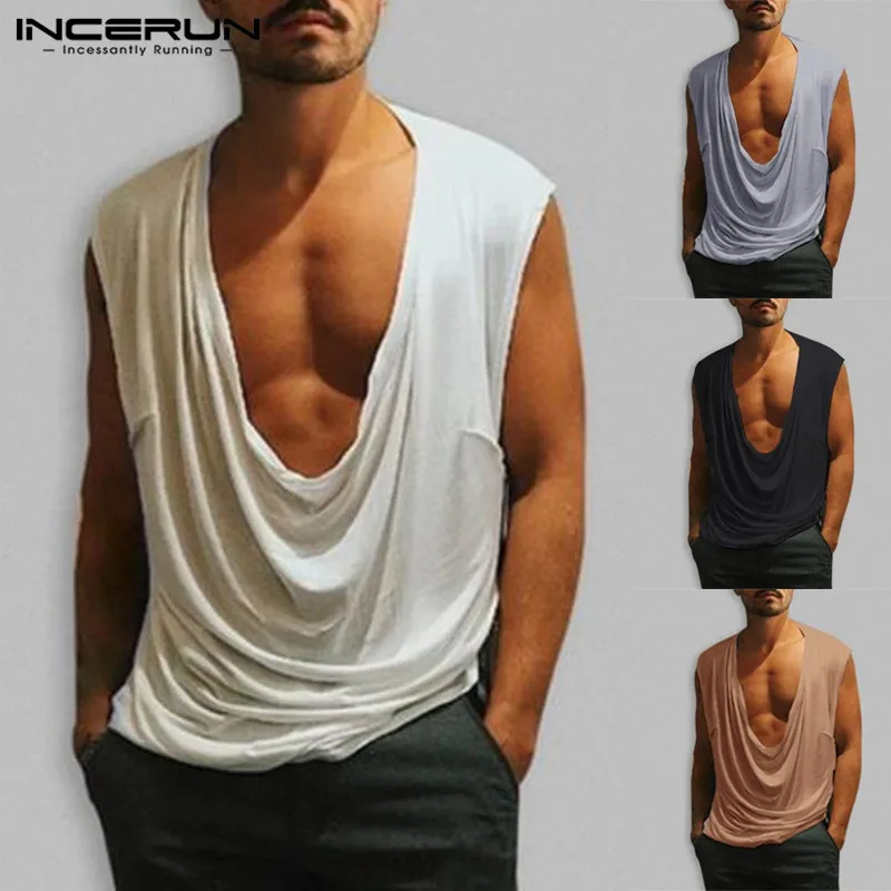 INCERUN Fashion Loose Men Tank Top Solid Deep V-neck Sleeveless Workout Vest Men Bodybuilding Casual Men Clothes 2019 Plus Size
INCERUN Fashion Loose Men Tank Top Solid Deep V-neck Sleeveless Workout Vest Men Bodybuilding Casual Men Clothes 2019 Plus Size