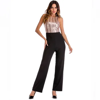 Jumpsuit Elegant Women Wide Leg Jumpsuits Zip Halter Patchwork Summer Jumpsuit Sleeveless Bodycon Jumpsuit Clubwear Playsuit
Jumpsuit Elegant Women Wide Leg Jumpsuits Zip Halter Patchwork Summer Jumpsuit Sleeveless Bodycon Jumpsuit Clubwear Playsuit