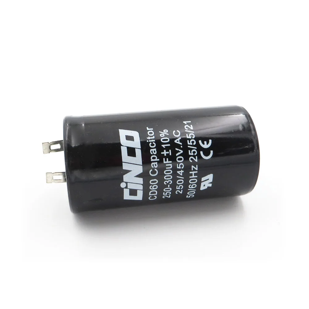 250 300 uF 250 450 V AC Appliance Motor Start Run Capacitor CD60 Air Compressor Capacitors Heavy Duty Electric mf mfd VAC Volt
250 300 uF 250 450 V AC Appliance Motor Start Run Capacitor CD60 Air Compressor Capacitors Heavy Duty Electric mf mfd VAC Volt