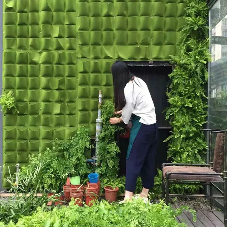 1*1m Wall Hanging Felt Planting Bags Pockets Green Grow Bag Planter Vertical Garden Vegetable Living Garden Bag Home Supplies
1*1m Wall Hanging Felt Planting Bags Pockets Green Grow Bag Planter Vertical Garden Vegetable Living Garden Bag Home Supplies