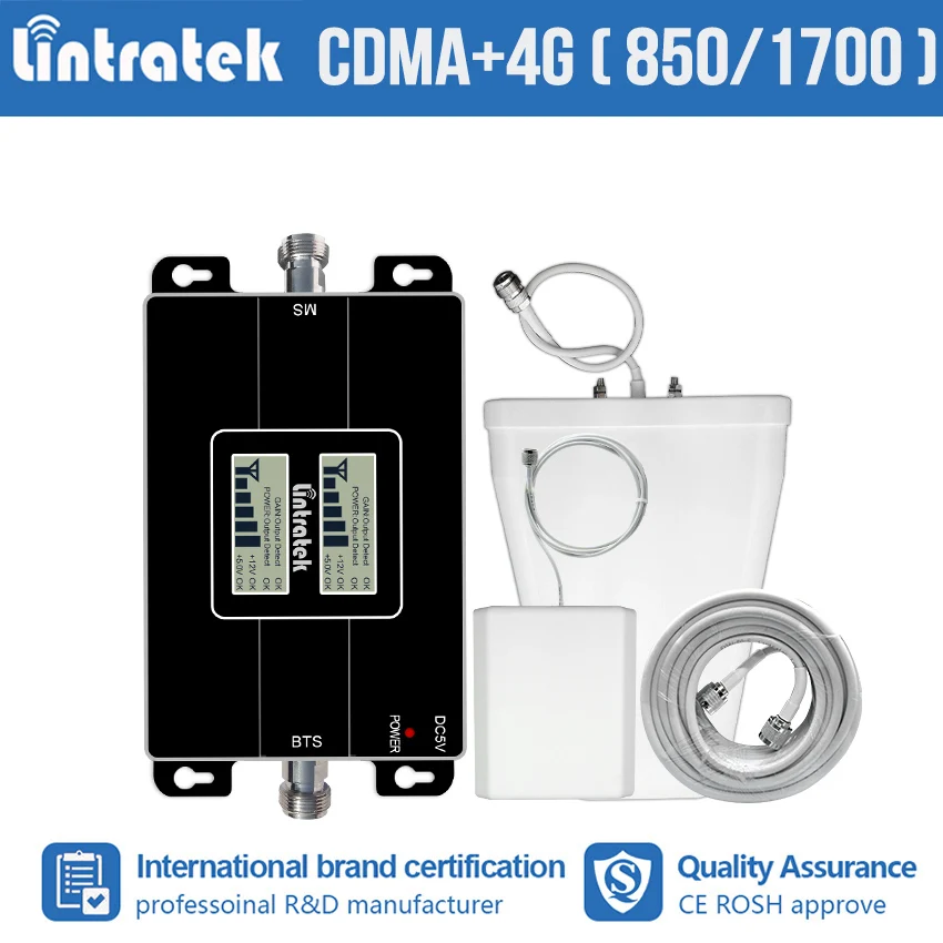 Lintratek 2G 4G 850 1700MHz Cellular Celular Signal Repetidor CDMA 850 AWS 1700 MHZ Booster GSM LTE B4 Amplifier for Mexico #7+1
Lintratek 2G 4G 850 1700MHz Cellular Celular Signal Repetidor CDMA 850 AWS 1700 MHZ Booster GSM LTE B4 Amplifier for Mexico #7+1