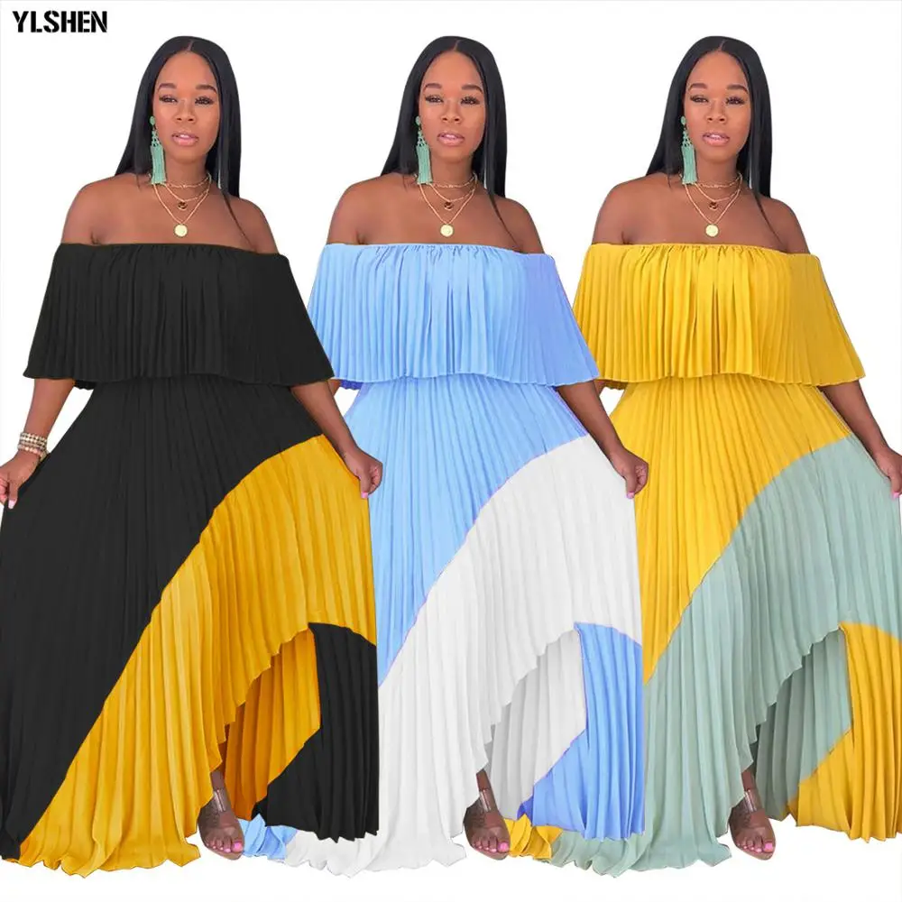 New Style African Dresses for Women Dashiki Off shoulder Pleated African Dress Clothes for Ladies Chiffon Long Africa Maxi Dress
New Style African Dresses for Women Dashiki Off shoulder Pleated African Dress Clothes for Ladies Chiffon Long Africa Maxi Dress