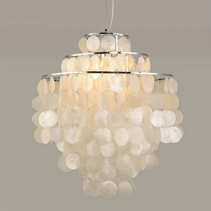 Modern Nordic Nature White Sea Shell Lights White Shell Hanging luminaire E27 Lights 3 Layer DIY Pendant Lamp for Home Decor
Modern Nordic Nature White Sea Shell Lights White Shell Hanging luminaire E27 Lights 3 Layer DIY Pendant Lamp for Home Decor