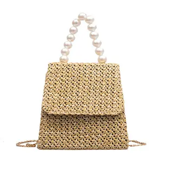 New pearl straw bag bohemian fashion women's shoulder bag summer beach hand-woven rattan bag
New pearl straw bag bohemian fashion women's shoulder bag summer beach hand-woven rattan bag