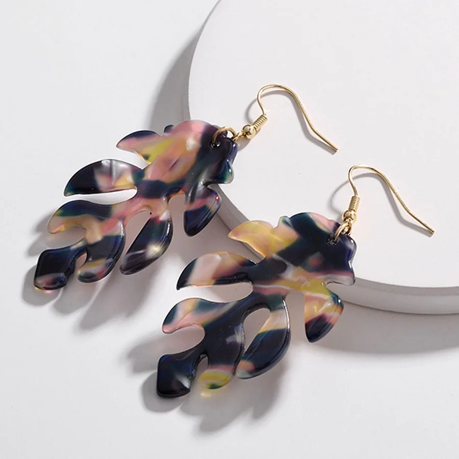 Autumn new arrival women leaf shape leopard resin earring 2018 female jewelry drop earrings
Autumn new arrival women leaf shape leopard resin earring 2018 female jewelry drop earrings