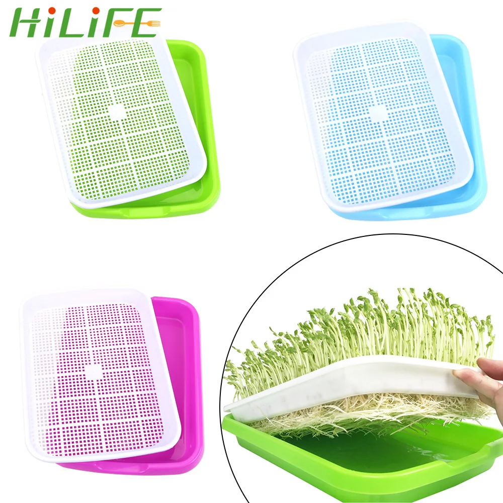 HILIFE 1 set Plastic Nursery Tray Hydroponics Seedling Tray Growing Vegetables seedlings Double Layer Sprout Plate
HILIFE 1 set Plastic Nursery Tray Hydroponics Seedling Tray Growing Vegetables seedlings Double Layer Sprout Plate