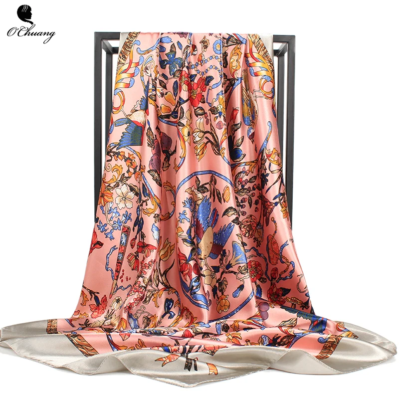 Silk Scarf Women Print Satin Square Head Hijab Scarfs For Ladies Luxury Brand Shawls 90*90 Handkerchief Bandana Large Scarves
Silk Scarf Women Print Satin Square Head Hijab Scarfs For Ladies Luxury Brand Shawls 90*90 Handkerchief Bandana Large Scarves