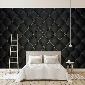 Custom Wall Murals 3D Black Luxury Soft Bag Leather Photo Wallpaper For Living Room Bedroom TV Background Wall Home Decor Mural
Custom Wall Murals 3D Black Luxury Soft Bag Leather Photo Wallpaper For Living Room Bedroom TV Background Wall Home Decor Mural