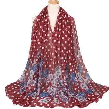 Women printe polka dot scarf floral viscose shawls muslim hijab flower wraps fashion pashmina headband scarves/scarf 180*85cm
Women printe polka dot scarf floral viscose shawls muslim hijab flower wraps fashion pashmina headband scarves/scarf 180*85cm