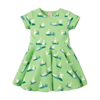 Little Maven New Summer Kids Clothing Green Duck Grass Cartoon Printed Short O-neck Knitted 1-6yrs Cotton Girls Dresses
Little Maven New Summer Kids Clothing Green Duck Grass Cartoon Printed Short O-neck Knitted 1-6yrs Cotton Girls Dresses