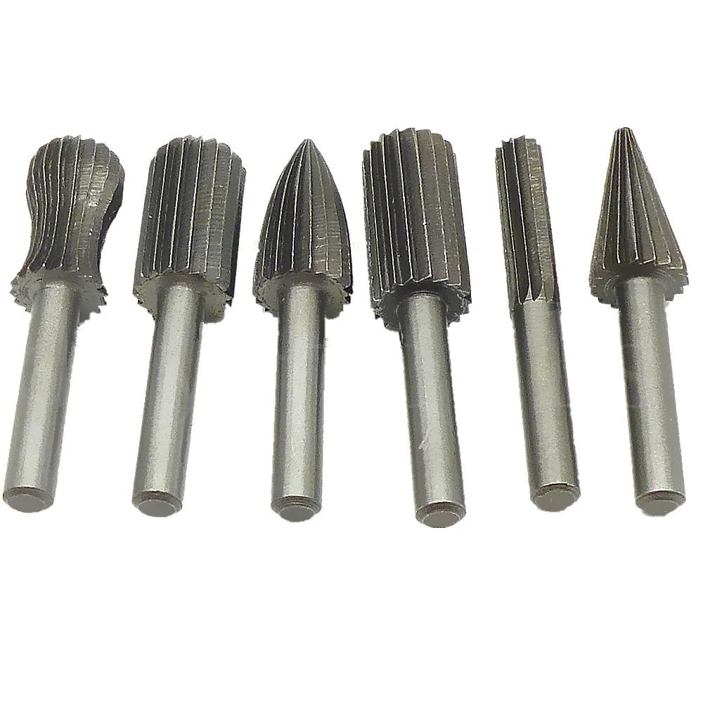6pcs 6mm 1/4" Rotary Burr Set Hss Rotary Files High Speed Steel Rotary Burr File Set Metal Plastic Wood Grinding Deburring Tool
6pcs 6mm 1/4" Rotary Burr Set Hss Rotary Files High Speed Steel Rotary Burr File Set Metal Plastic Wood Grinding Deburring Tool