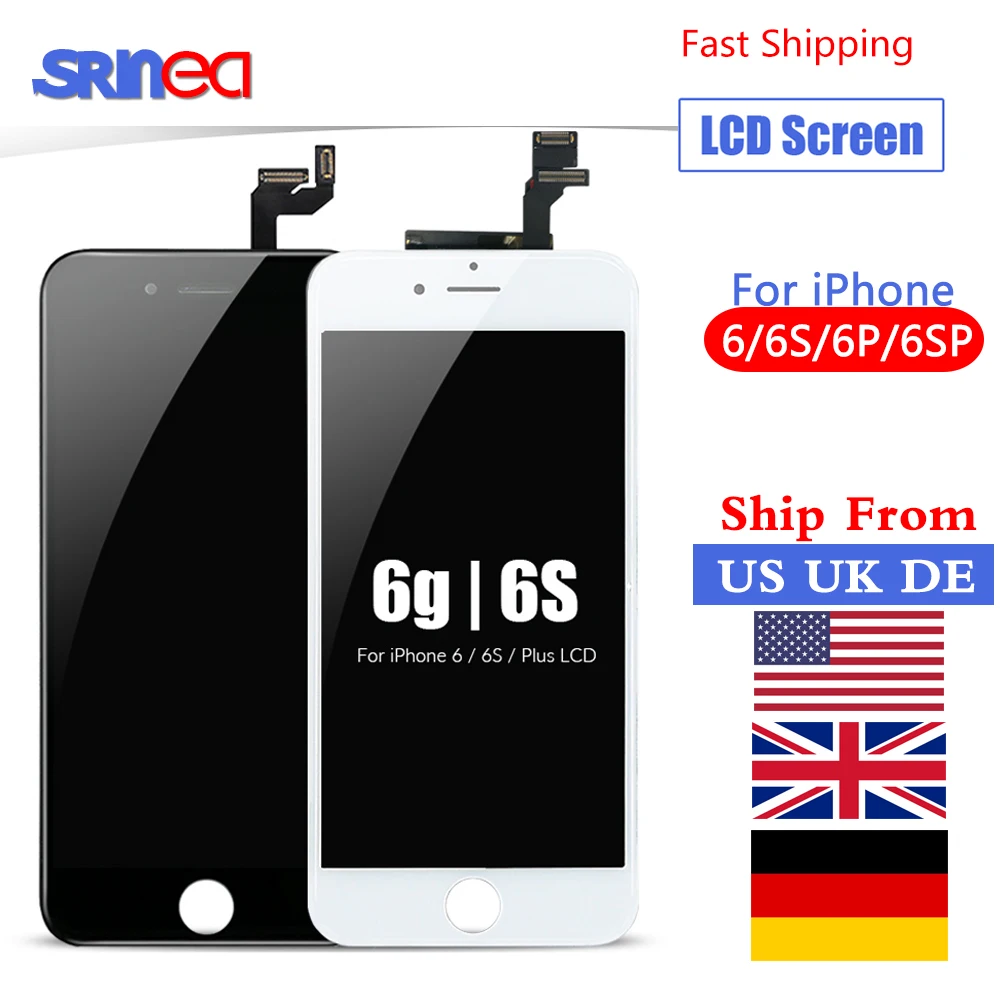 LCD Screen For iPhone 6 6S Plus LCD Display + Touch Screen Replacement i Phone 6 S 6S AAA+ LCD Ecran Pantalla Ship From US UK DE
LCD Screen For iPhone 6 6S Plus LCD Display + Touch Screen Replacement i Phone 6 S 6S AAA+ LCD Ecran Pantalla Ship From US UK DE
