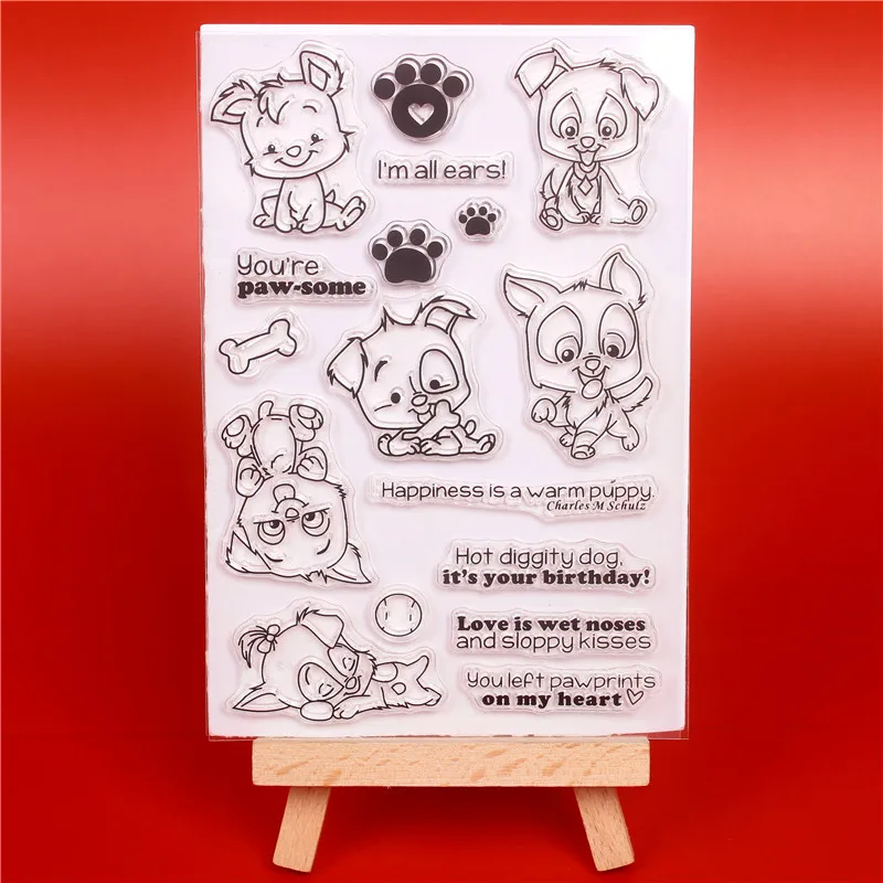Cute puppy Transparent Clear Stamps for DIY Scrapbooking/Card Making/Kids Christmas Fun Decoration Stempel
Cute puppy Transparent Clear Stamps for DIY Scrapbooking/Card Making/Kids Christmas Fun Decoration Stempel