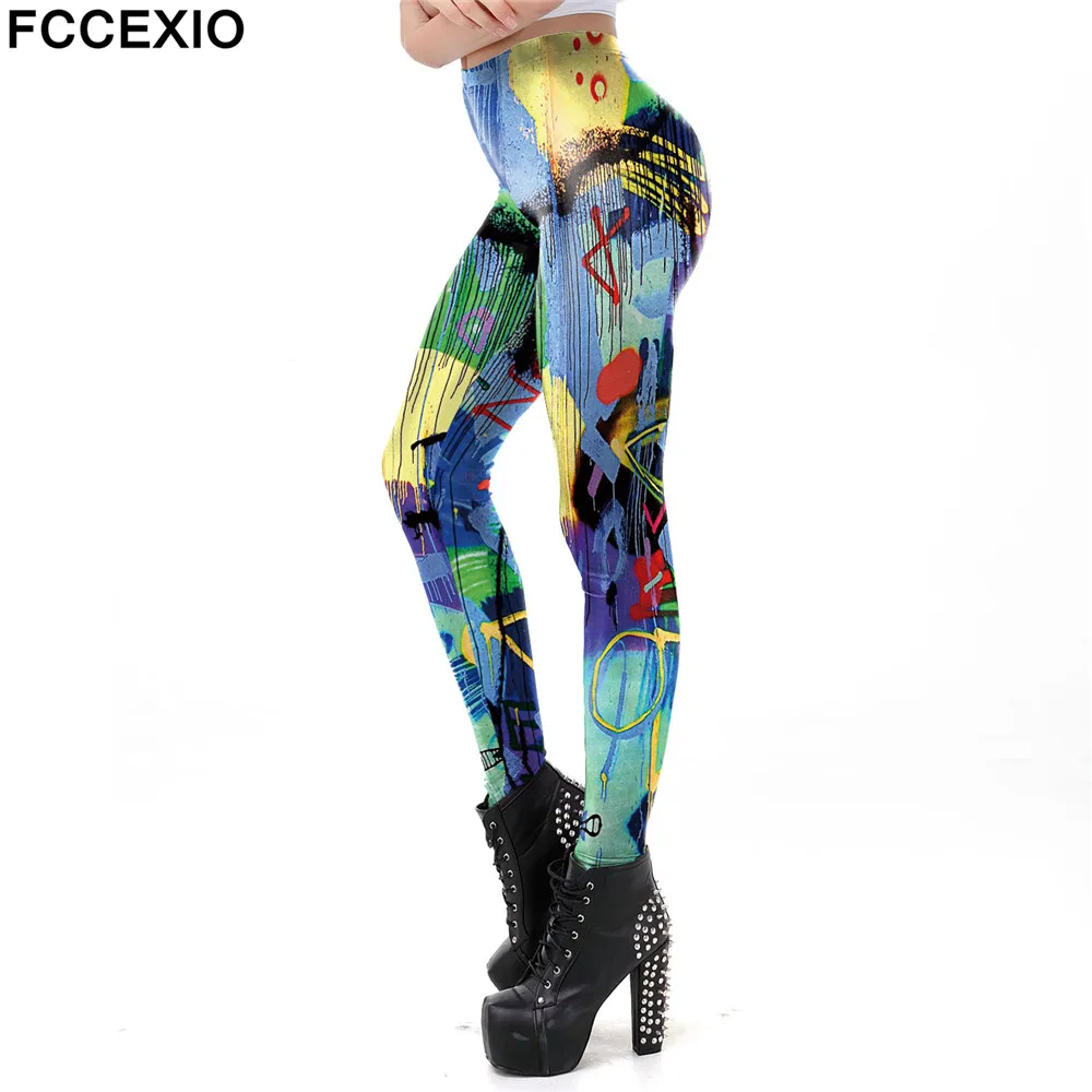 FCCEXIO Women Fitness Leggings Sexy Casual Highly Elastic Color Paint Printed s Leggins Pants Trousers Workout Legging
FCCEXIO Women Fitness Leggings Sexy Casual Highly Elastic Color Paint Printed s Leggins Pants Trousers Workout Legging