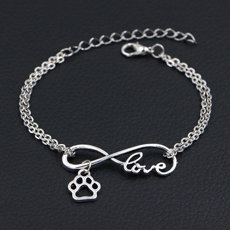2019 New Little Dog Paw Prints Charms Bracelets Antique Silver Handmade DIY Infinity Love Charms Bracelets Women Fashion Jewelry
2019 New Little Dog Paw Prints Charms Bracelets Antique Silver Handmade DIY Infinity Love Charms Bracelets Women Fashion Jewelry