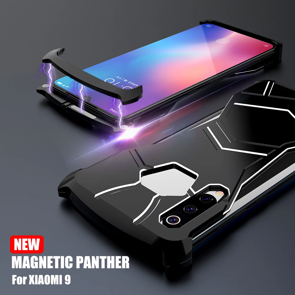 R-Just Luxury Magnetic Panther Aluminum Metal Bumper Shockproof Protection Case For Xiaomi MI9 M9 9 Back Cover Case
R-Just Luxury Magnetic Panther Aluminum Metal Bumper Shockproof Protection Case For Xiaomi MI9 M9 9 Back Cover Case