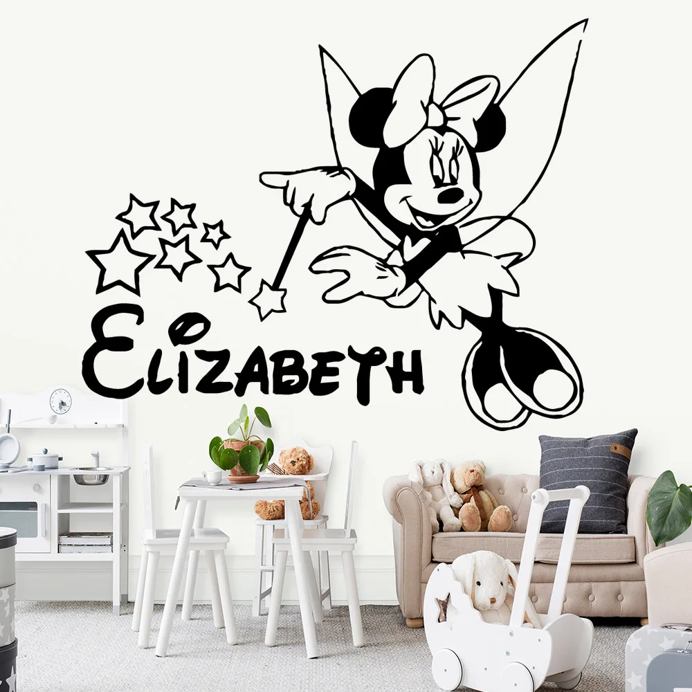 Mickey Mouse Custom Name Little Angel Minnie Wall Sticker Home Decoration Accessories For Kids Girls Room Wallpaper Home Decor
Mickey Mouse Custom Name Little Angel Minnie Wall Sticker Home Decoration Accessories For Kids Girls Room Wallpaper Home Decor