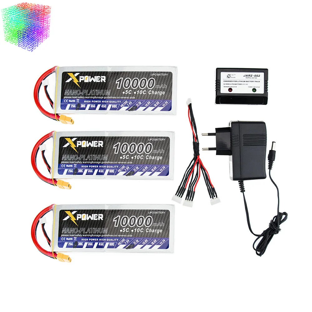 11.1V 10000mAh 3s lipo battery 30C Xpower batteries 2 or 3pcs and charger XT60 / T plug for RC Helicopter Quadcopter drone part
11.1V 10000mAh 3s lipo battery 30C Xpower batteries 2 or 3pcs and charger XT60 / T plug for RC Helicopter Quadcopter drone part