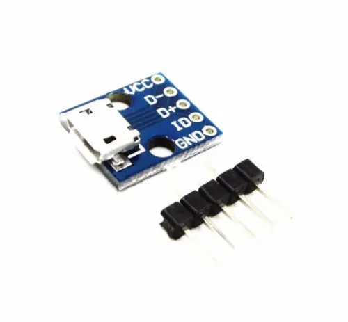 10PCS Female MICRO USB to DIP 5-Pin Pinboard 2.54mm micro type | Электроника