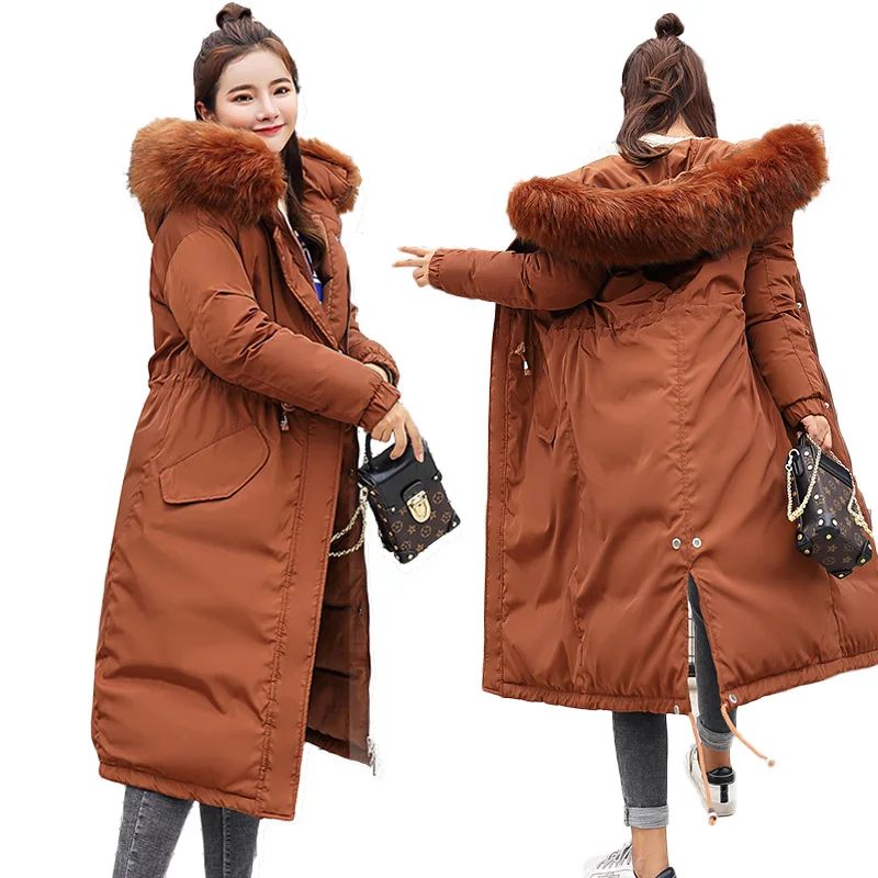 Lusumily 2019 Winter Coat Women Down Parkas Ladies Long Thicken Slim Big Fur Collar Warm Down Jackets Female Plus Size Clothing
Lusumily 2019 Winter Coat Women Down Parkas Ladies Long Thicken Slim Big Fur Collar Warm Down Jackets Female Plus Size Clothing