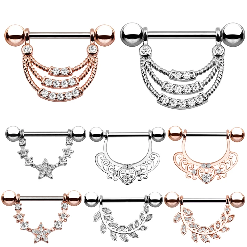 1 pair of 316l stainless steel nipple ring cubic zircon nipple piercing jewelry fashion nipple rings
1 pair of 316l stainless steel nipple ring cubic zircon nipple piercing jewelry fashion nipple rings