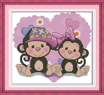 Romantic Monkeys Needlework Patterns Cross Stitch Embroidery Needlework Sets Dmc Embroidery Floss Home Decoration
Romantic Monkeys Needlework Patterns Cross Stitch Embroidery Needlework Sets Dmc Embroidery Floss Home Decoration