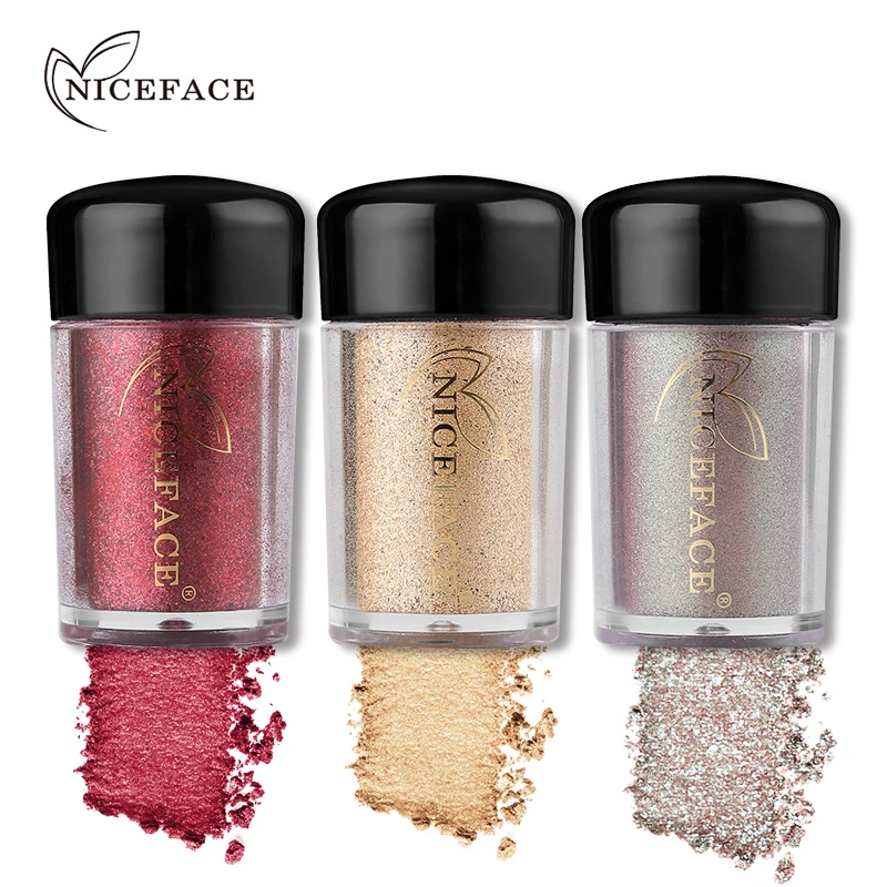 NICEFACE Glitter Eyeshadow Makeup Sparkling Powder Shimmer Eye Shadow Pigment Silky Loose Powder Nude Palette Beauty Cosmetics
NICEFACE Glitter Eyeshadow Makeup Sparkling Powder Shimmer Eye Shadow Pigment Silky Loose Powder Nude Palette Beauty Cosmetics