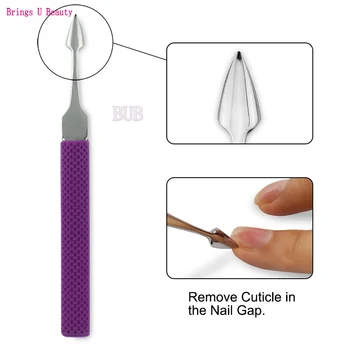 Professional Grade Sharp Tip Pointed Stainless Steel Cuticle Pusher Remover Cutter Trimmer with Antiskid Rubber Grip Handle
Professional Grade Sharp Tip Pointed Stainless Steel Cuticle Pusher Remover Cutter Trimmer with Antiskid Rubber Grip Handle