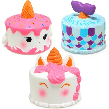 

Jumbo Squishy Cute Unicorn/Mermaid/Whale Cake Squishies Slow Rising Cream Scented Squeeze Toy Phone Strap