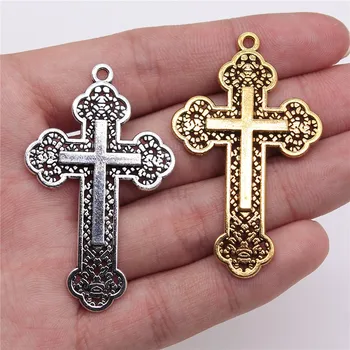 WYSIWYG 3pcs 54x33mm Religious Cross Pendant Orthodox Cross Charms Antique Silver Color Antique Gold Cross Charm
WYSIWYG 3pcs 54x33mm Religious Cross Pendant Orthodox Cross Charms Antique Silver Color Antique Gold Cross Charm