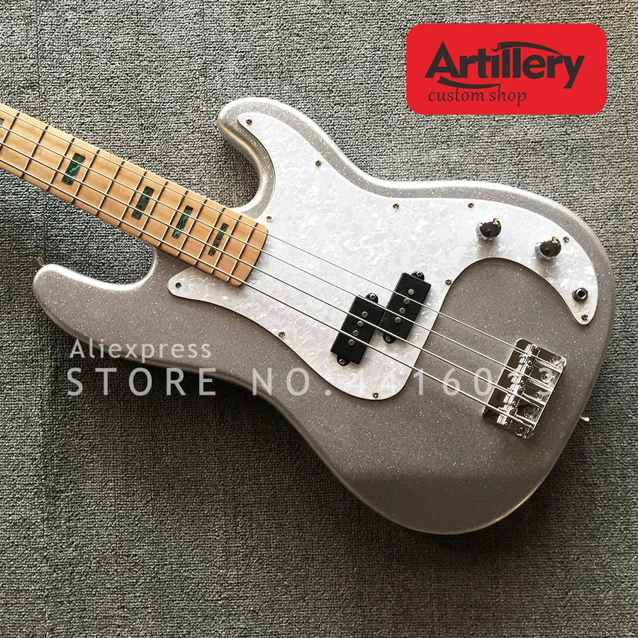In stock factory custom precision P bass 4 strings electric bass with Sparkling Metallic paint musical instument shop
In stock factory custom precision P bass 4 strings electric bass with Sparkling Metallic paint musical instument shop