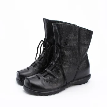 Dropshipping Vintage Style Genuine Leather Women Boots Flat Booties Soft Cowhide Women's Shoes Front Zip Ankle Boots SXJJ111
Dropshipping Vintage Style Genuine Leather Women Boots Flat Booties Soft Cowhide Women's Shoes Front Zip Ankle Boots SXJJ111