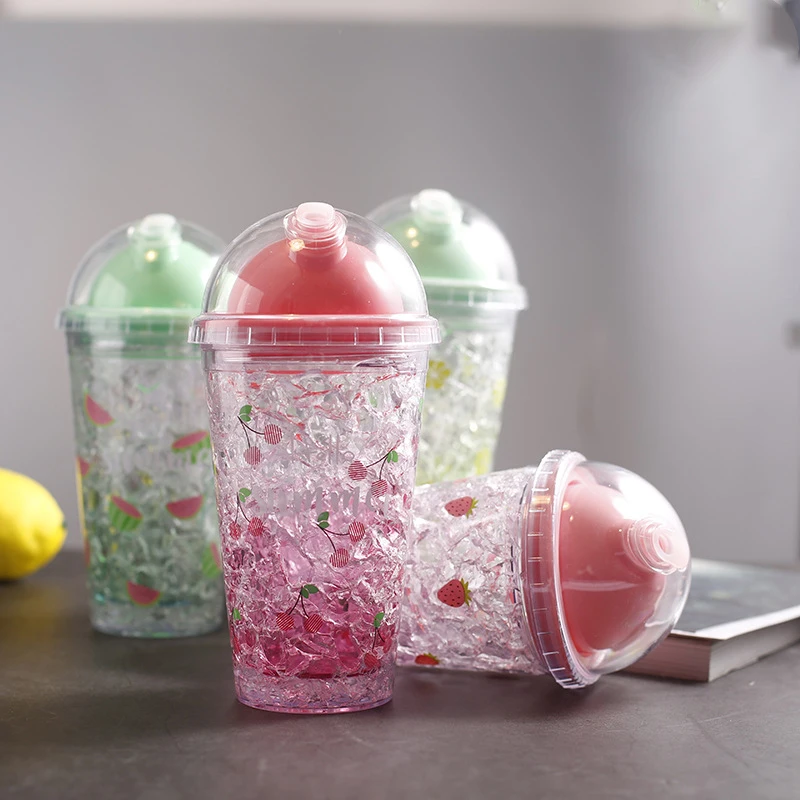 VA STUDIO Double Wall Summer Plastic Crushed Ice Design Water Bottles Cartoon Fruit Straw Cup for Smoothie Iced Coffee Juice
VA STUDIO Double Wall Summer Plastic Crushed Ice Design Water Bottles Cartoon Fruit Straw Cup for Smoothie Iced Coffee Juice