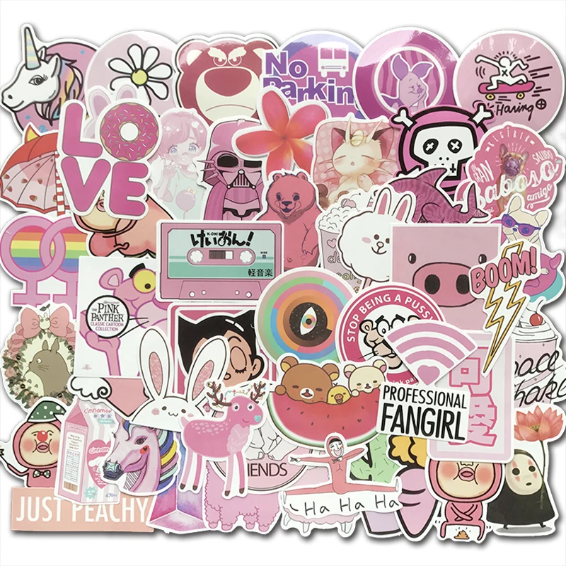 50Pcs/Pack PVC Waterproof Funny Pink Girls Stickers Toys Luggage Sticker For Moto Car Suitcase Cute Laptop Kids Stickers Decals
50Pcs/Pack PVC Waterproof Funny Pink Girls Stickers Toys Luggage Sticker For Moto Car Suitcase Cute Laptop Kids Stickers Decals