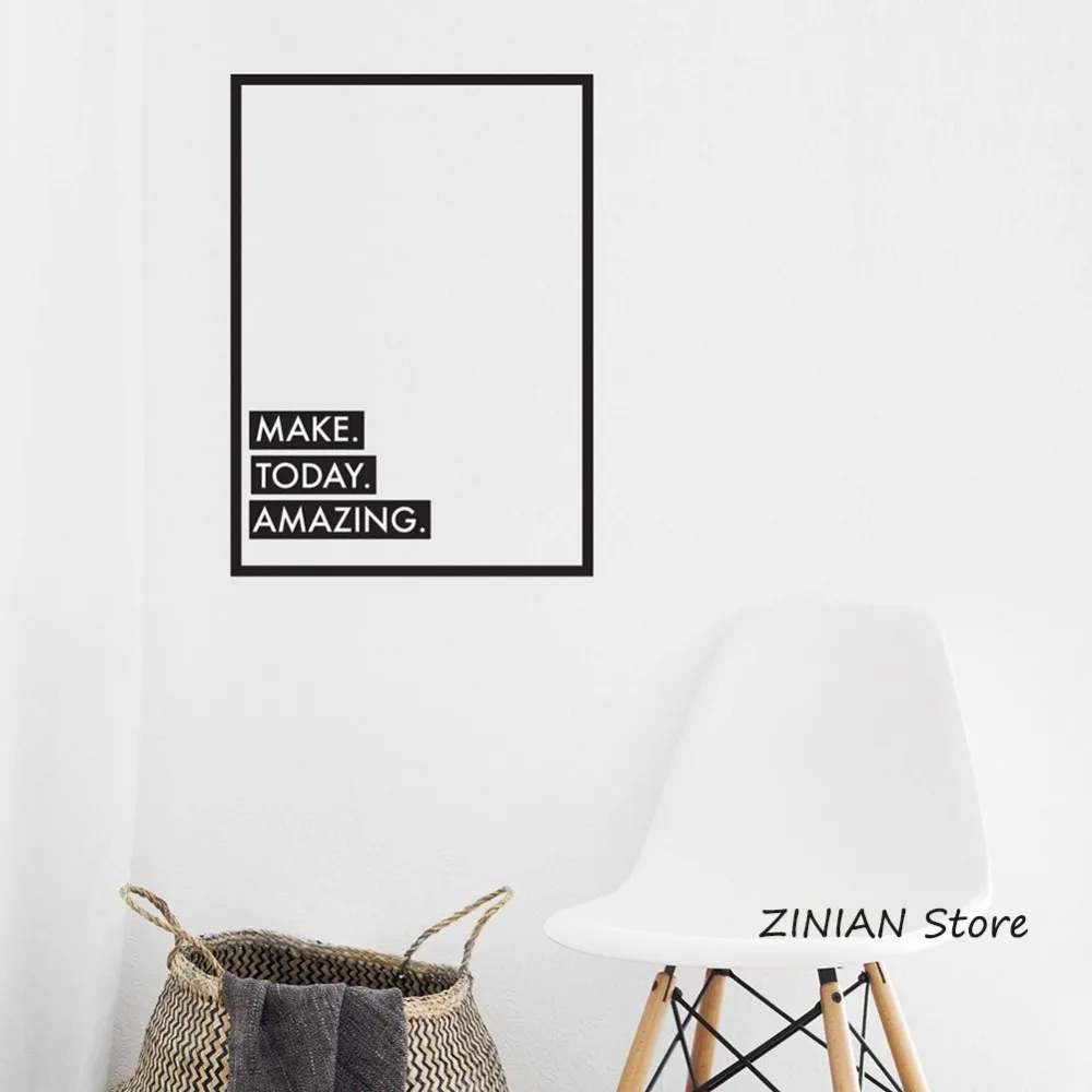 Make Today Amazing Wall Sticker Home Decor Living Room Hallway Removable Vinyl Wall Decal Office Positive Words Art Stickers 005
Make Today Amazing Wall Sticker Home Decor Living Room Hallway Removable Vinyl Wall Decal Office Positive Words Art Stickers 005
