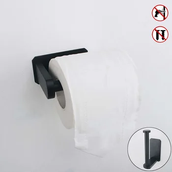 Adhesive Toilet Paper Holder Matt Black 304 Stainless Steel Roll Holder Wall Mounted Bathroom Tissue Hanger Paper Towel Holder
Adhesive Toilet Paper Holder Matt Black 304 Stainless Steel Roll Holder Wall Mounted Bathroom Tissue Hanger Paper Towel Holder