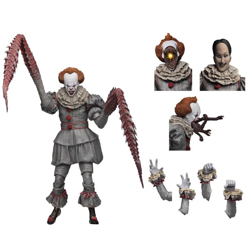 With LED Original NECA 4 Heads Stephen King's It Ultimate Pennywise PVC Action Figure Collectible Model Toy Halloween Gift
With LED Original NECA 4 Heads Stephen King's It Ultimate Pennywise PVC Action Figure Collectible Model Toy Halloween Gift