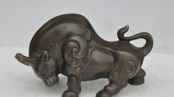 7" chinese chinese fengshui bronze copper Wall Street Ox bull oxen Cattle statue
7" chinese chinese fengshui bronze copper Wall Street Ox bull oxen Cattle statue