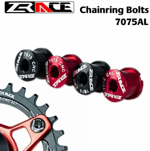 ZRACE 4pcs Chainring Bolts high strength for MTB, 7075 Aluminium alloy CNC, Chainwheel Screws
ZRACE 4pcs Chainring Bolts high strength for MTB, 7075 Aluminium alloy CNC, Chainwheel Screws