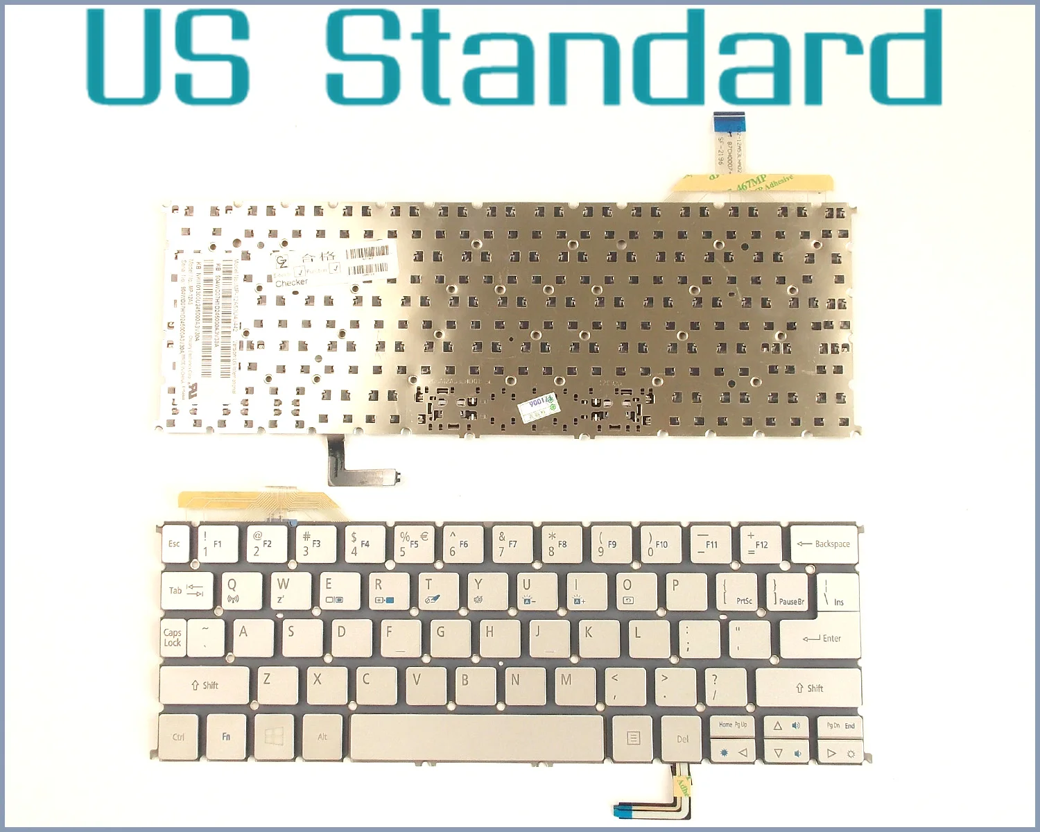 Laptop US Layout Keyboard for Acer Aspire S7-191 S7-191-6400 S7-191-6640 MP-12A53U4J442 NK.I1013.00U Silver With Backlit
Laptop US Layout Keyboard for Acer Aspire S7-191 S7-191-6400 S7-191-6640 MP-12A53U4J442 NK.I1013.00U Silver With Backlit