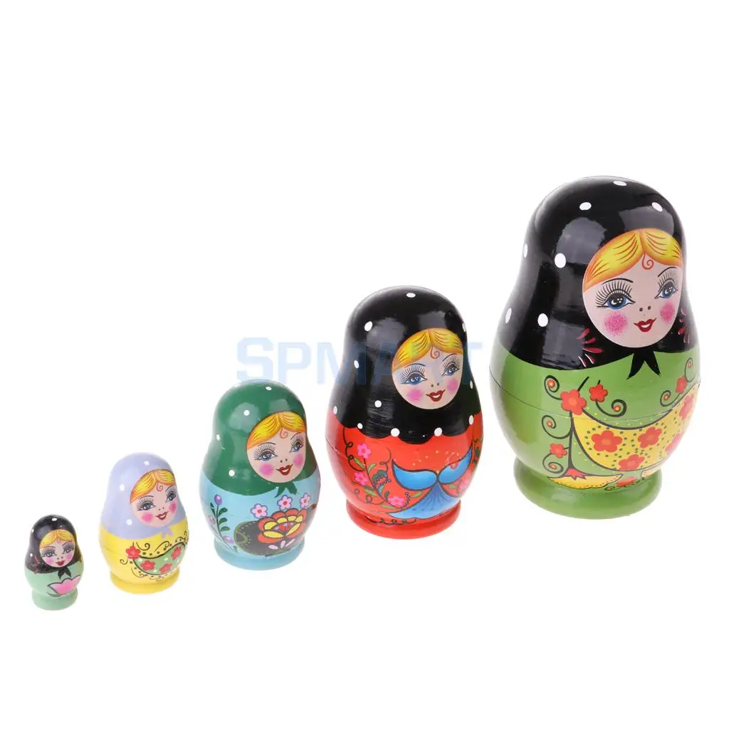 MagiDeal 5 шт. милые деревянные матрешки Матрешка Русская кукла ремесло игрушки Дети