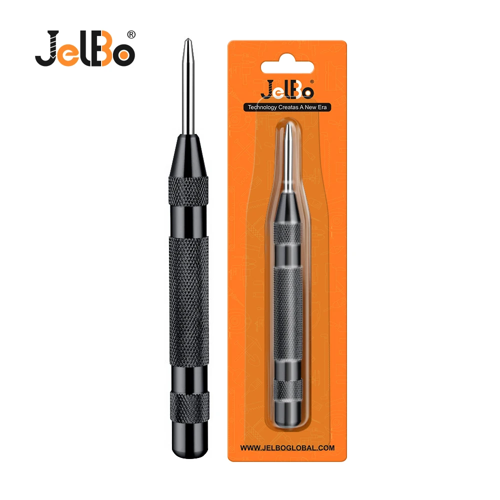 JelBo Black Spring Loaded Semi-automatic Center Punch Marking Starting Holes Tools Fast Drilling Center Punch
JelBo Black Spring Loaded Semi-automatic Center Punch Marking Starting Holes Tools Fast Drilling Center Punch