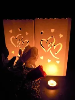 20 Heart Wedding Candle White Paper Bag Lantern Wedding Path Decoration Luminara
20 Heart Wedding Candle White Paper Bag Lantern Wedding Path Decoration Luminara