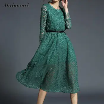 Vintage Lace Midi A-Line Dress Elegant Long Sleeve Hollow Out Women Dresses Office Ladies Party Vestidos 2018 Spring Summer Robe
Vintage Lace Midi A-Line Dress Elegant Long Sleeve Hollow Out Women Dresses Office Ladies Party Vestidos 2018 Spring Summer Robe