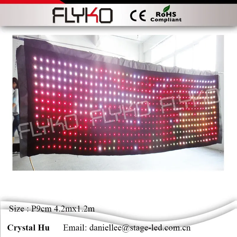 Occupation of the world market flyko stage led video curtain led video background wall p90mm 
Occupation of the world market flyko stage led video curtain led video background wall p90mm
