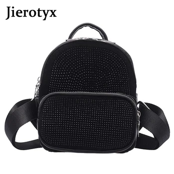JIEROTYX Small Leather Backpack Women Crystal Bagpack Cute Black Backpack for Teenager Girls Schoolbag Casual Travel Daypack
JIEROTYX Small Leather Backpack Women Crystal Bagpack Cute Black Backpack for Teenager Girls Schoolbag Casual Travel Daypack
