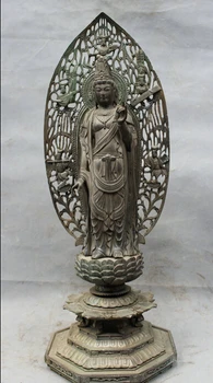 song voge gem S2334 20" Chinese Folk Classic Pure Bronze Copper lotiform Kwan-yin GuanYin Statue
song voge gem S2334 20" Chinese Folk Classic Pure Bronze Copper lotiform Kwan-yin GuanYin Statue