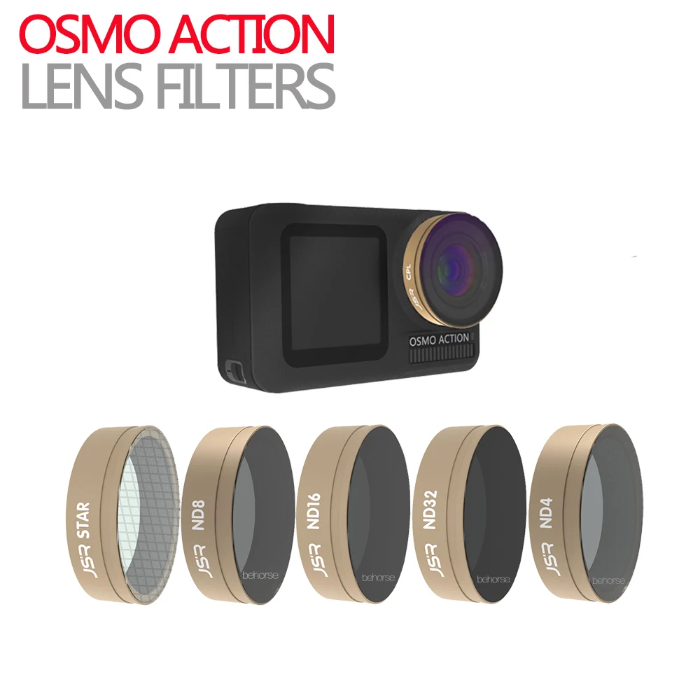 DJI Osmo Action Camera Filter CPL UV STAR ND4/8/16/32 ND8/16/32/64-PL Film Filters Sets For DJI Osmo Action Camera Len Accessory
DJI Osmo Action Camera Filter CPL UV STAR ND4/8/16/32 ND8/16/32/64-PL Film Filters Sets For DJI Osmo Action Camera Len Accessory